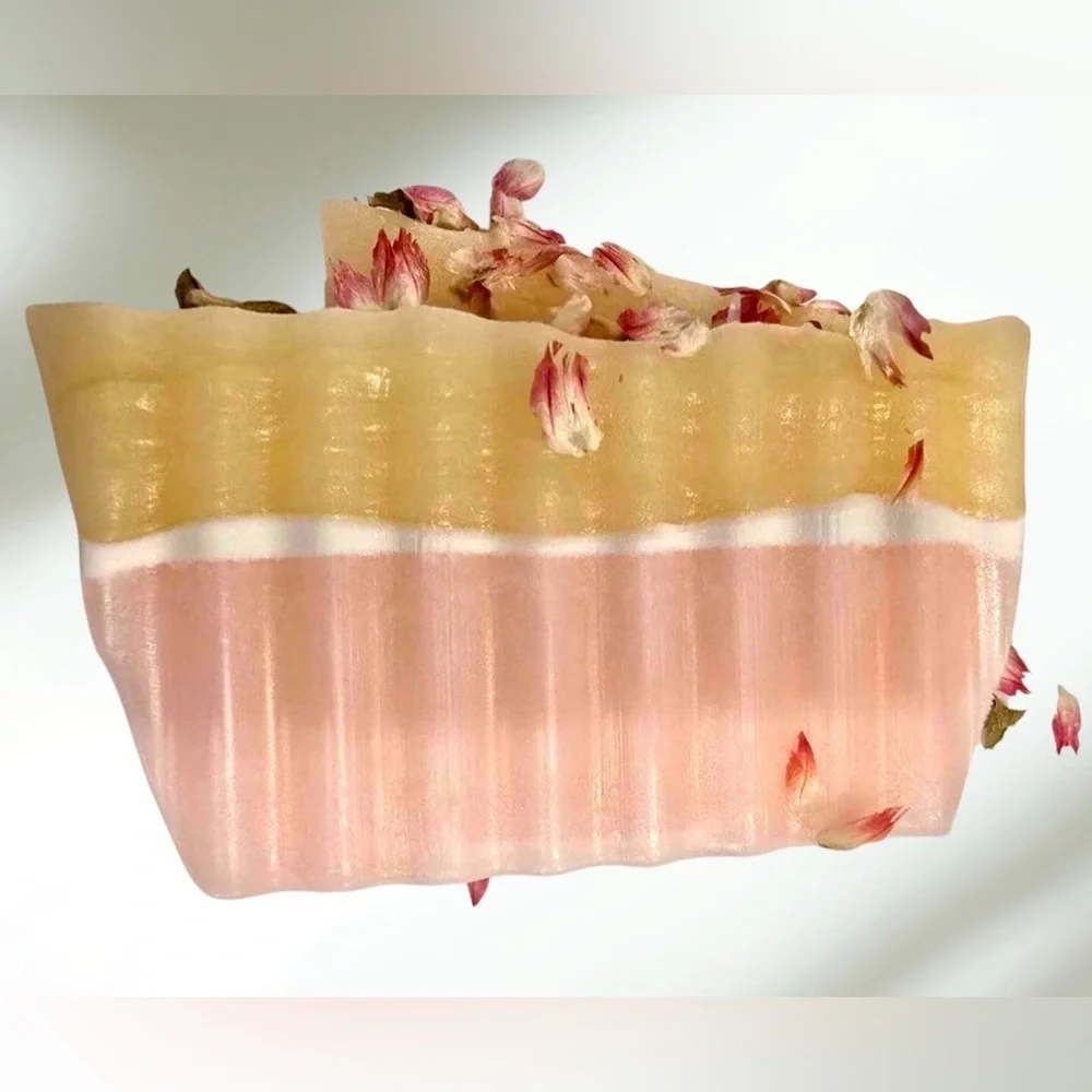 Florinda Beauty - Cherry Blossom Soap Pink and Cream Handmade Soap 4.5 oz NWT